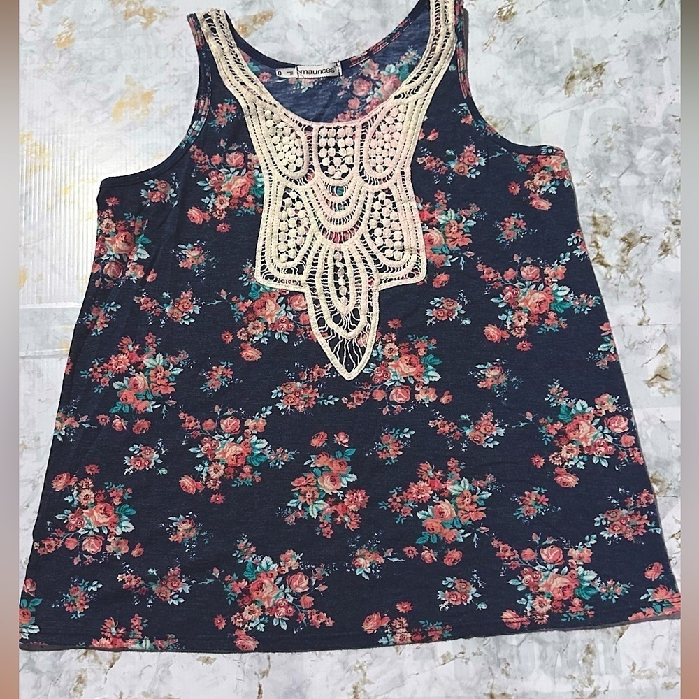Maurice's Sleeveless Top with Crochet Embellishments